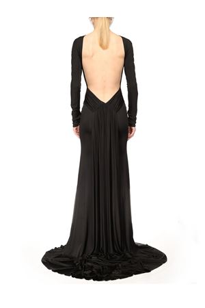 Gather Detail And Open Back Gown DAVID KOMA | PF25DK07DLBLACK